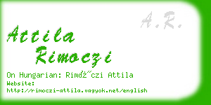 attila rimoczi business card